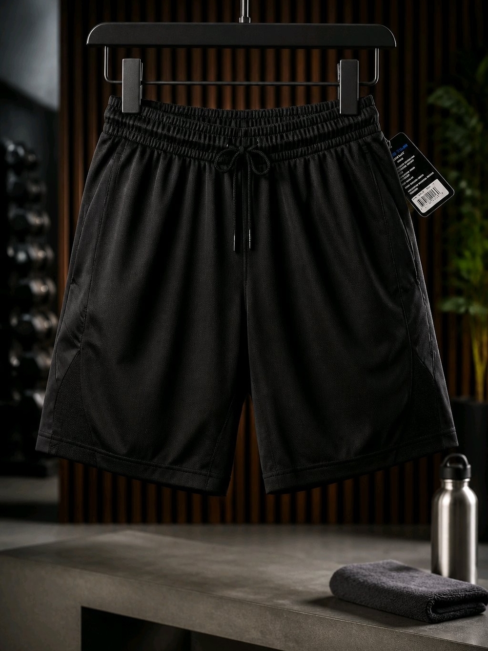 Game Time Black Drawstring Athletic Shorts for Kids